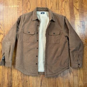 J Crew Brown Corduroy Sherpa Shirt Jacket Medium